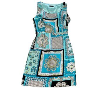 Spense Dress Sheath Dress Multicolor Turqouise Sz M Sleeveless #213M